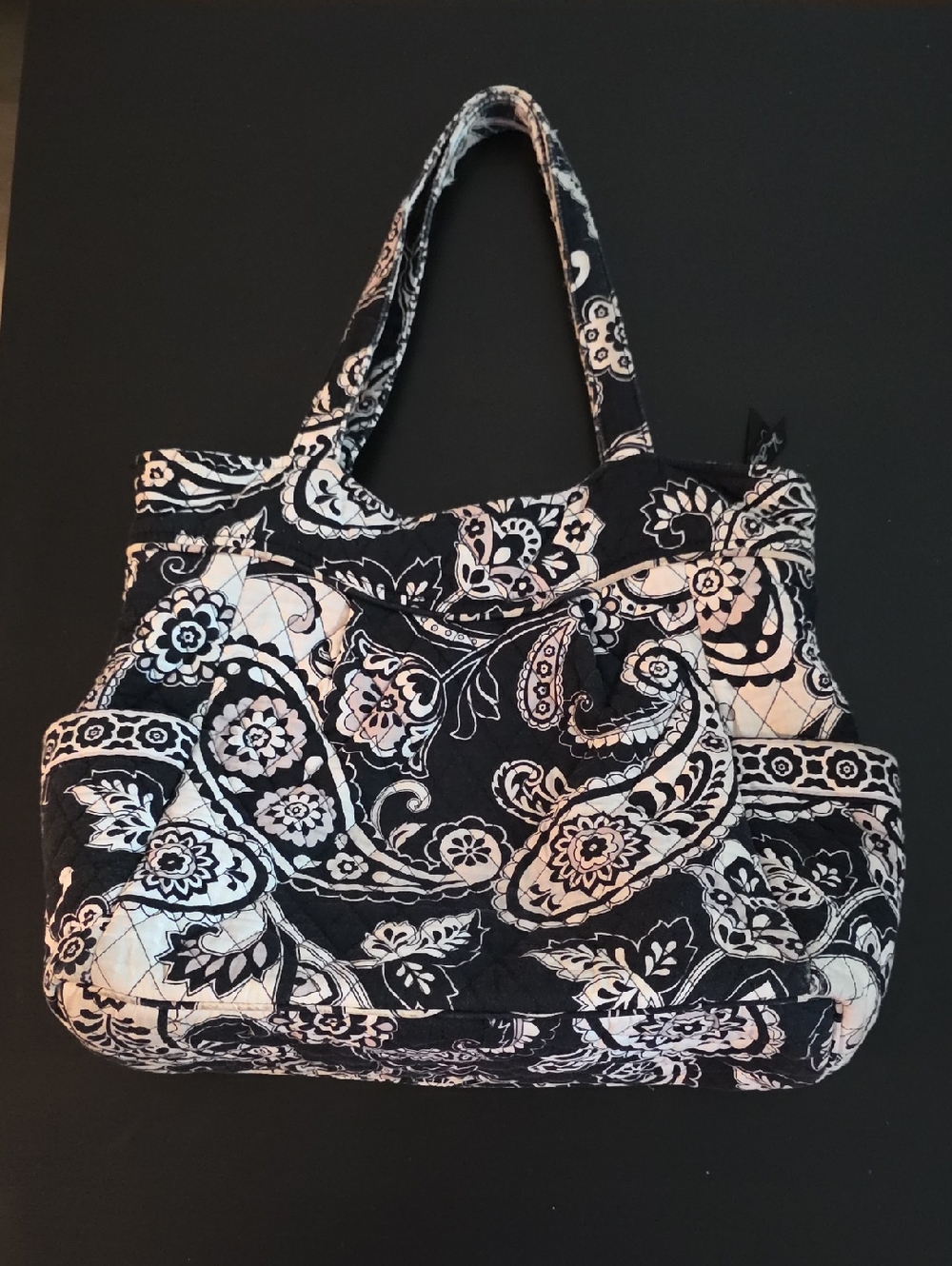 Vera Bradley Quilted Tote "Midnight Paisley" pattern.